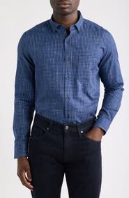 Johnston & Murphy Collin Jacquard Cotton Button-Up Shirt