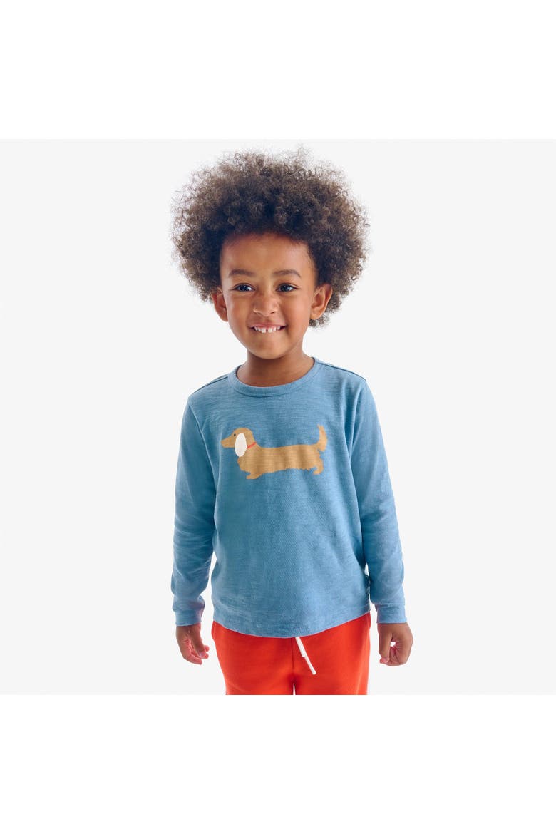 Long Sleeve Dachshund Tee, Alternate, color, Moonlight Dachshund