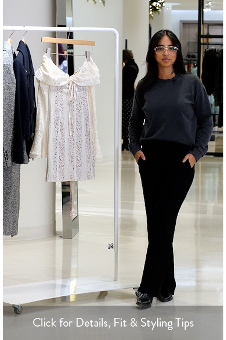 Sadie Off the Shoulder Long Sleeve Lace Minidress video