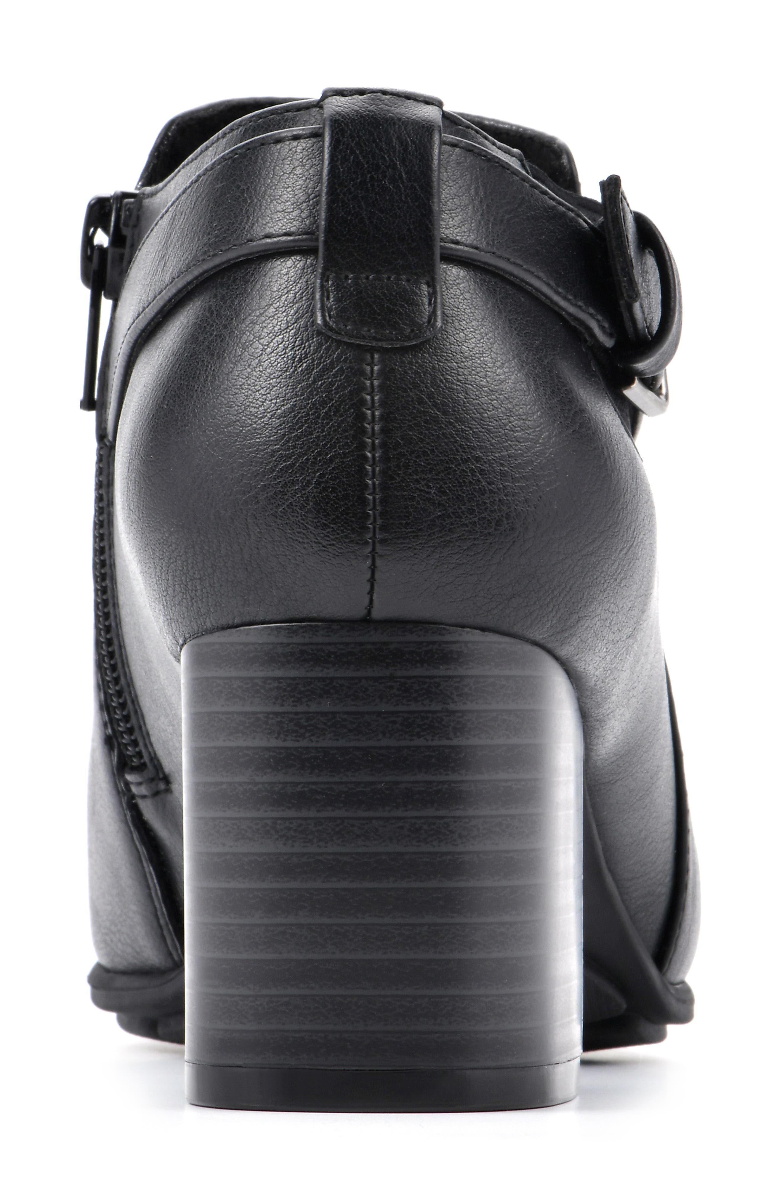 White Mountain Footwear Noah Buckled Block Heel Bootie, Alternate, color, 