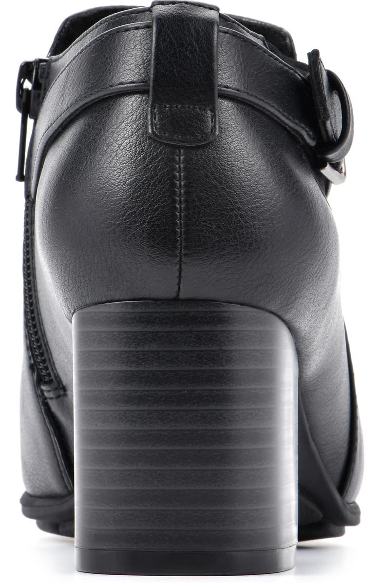 White Mountain Footwear Noah Buckled Block Heel Bootie, Alternate, color,