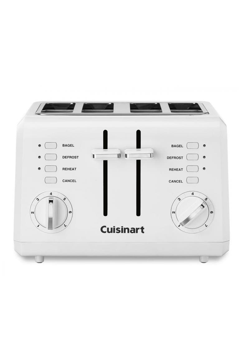 4-Slice Compact Plastic Toaster, Main, color, WHITE