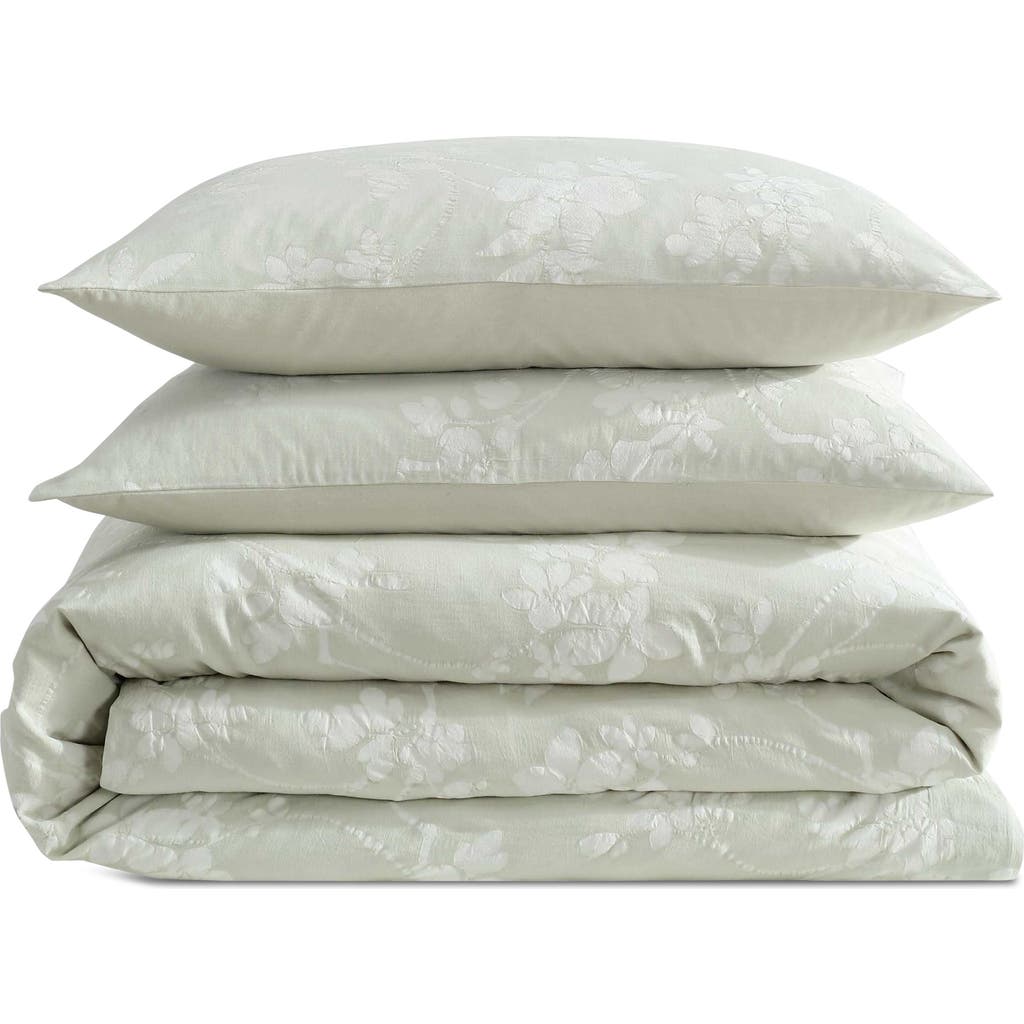 Calvin Klein Spring Branches Duvet Cover & Sham Set In Pearl Grey