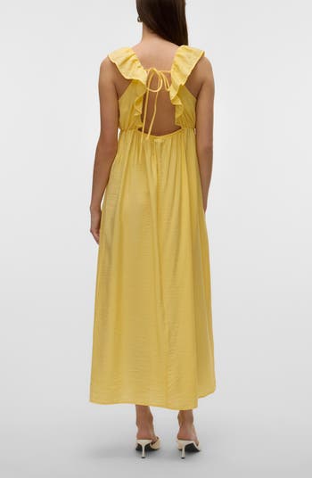 Josie Ruffle Empire Waist Maxi Dress