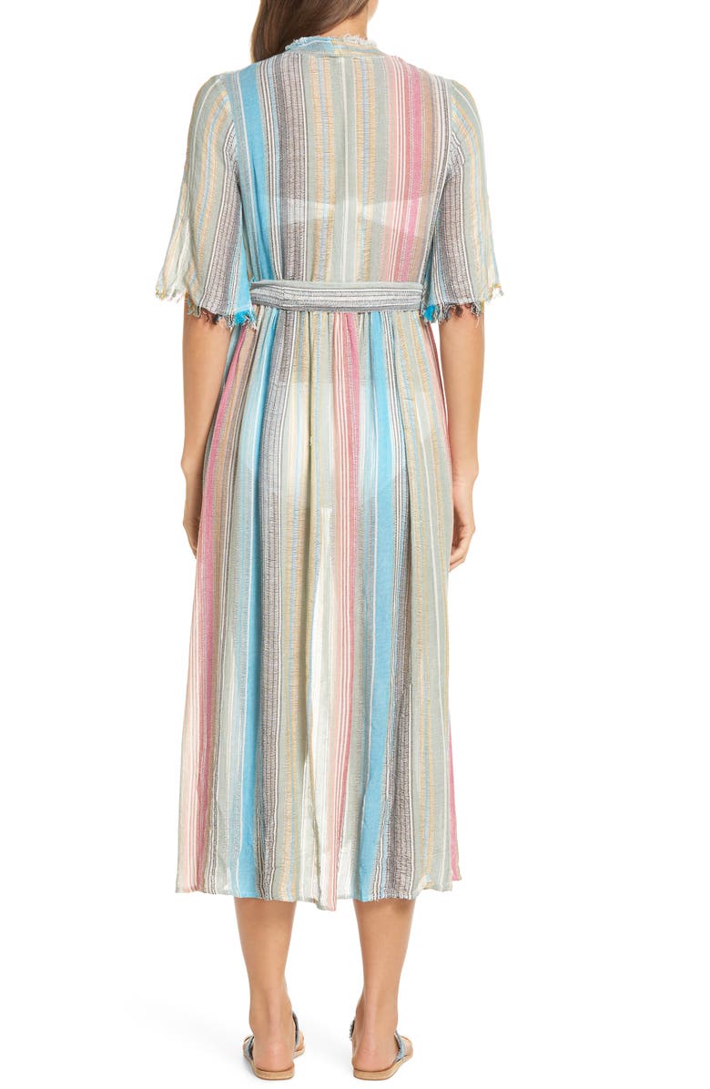 Elan Tie Front Cover-Up Dress, Alternate, color, 