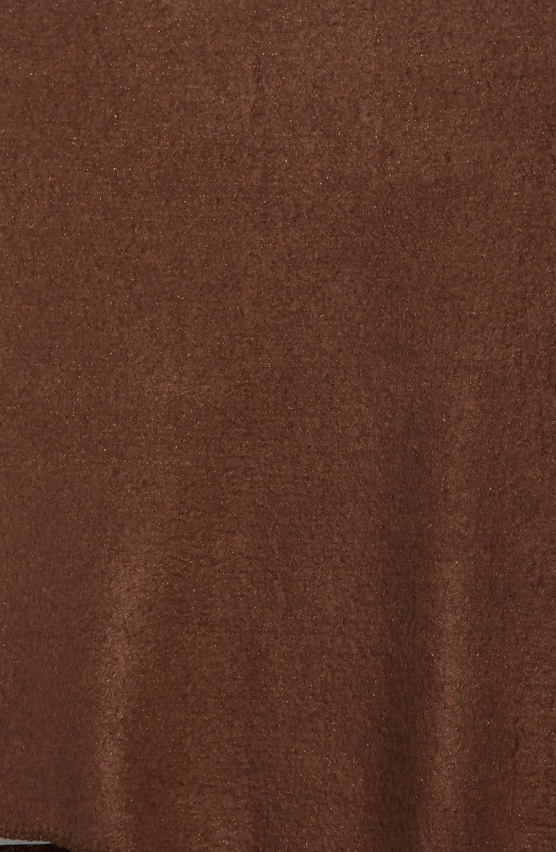 Vince Camuto Solid Shine Knit Scarf, Alternate, color, Chocolate