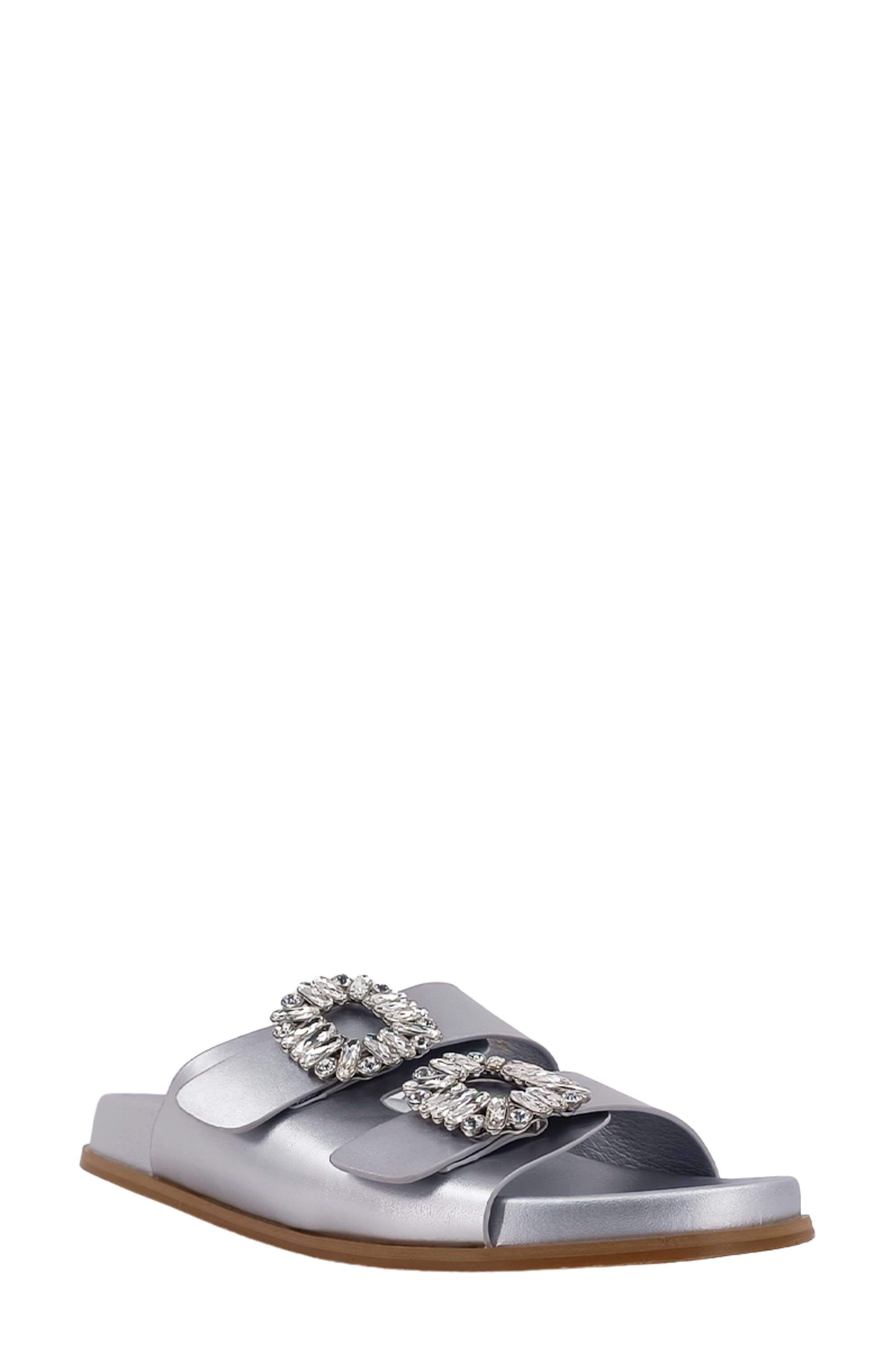 SHUSHOP Bridget Sandal, Main, color, Silver