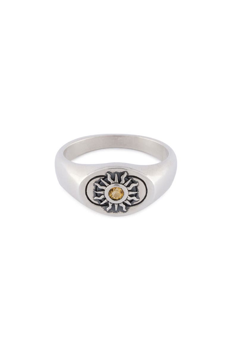 Helios Signet Ring, Main, color, SILVER