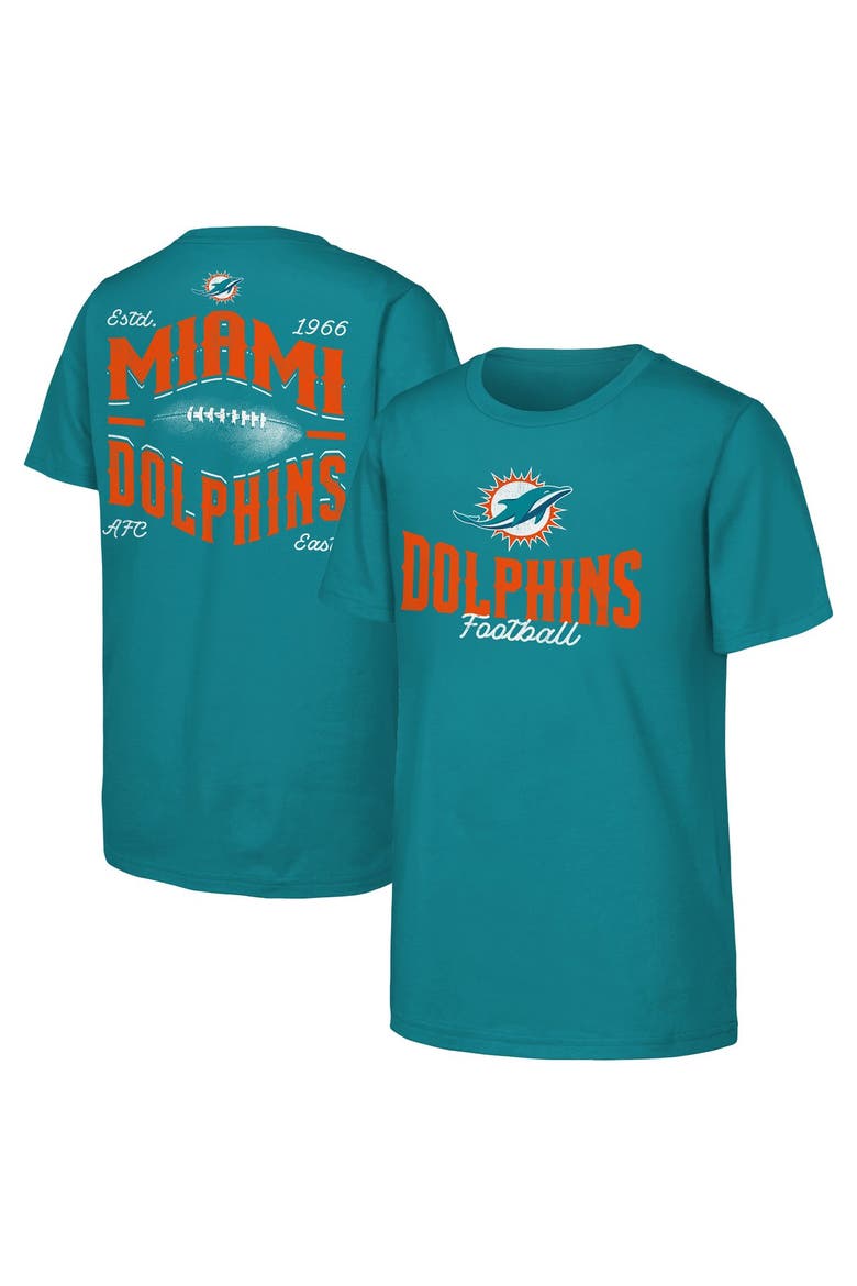 Youth Outerstuff  Aqua Miami Dolphins Top Pick T-Shirt, Main, color, Aqua