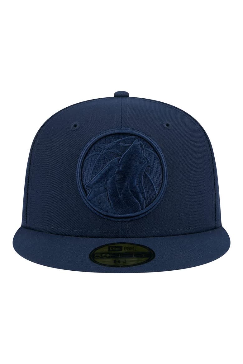 Men's New Era Navy Minnesota Timberwolves Tonal Color Pack 59FIFTY Fitted Hat, Alternate, color, Navy
