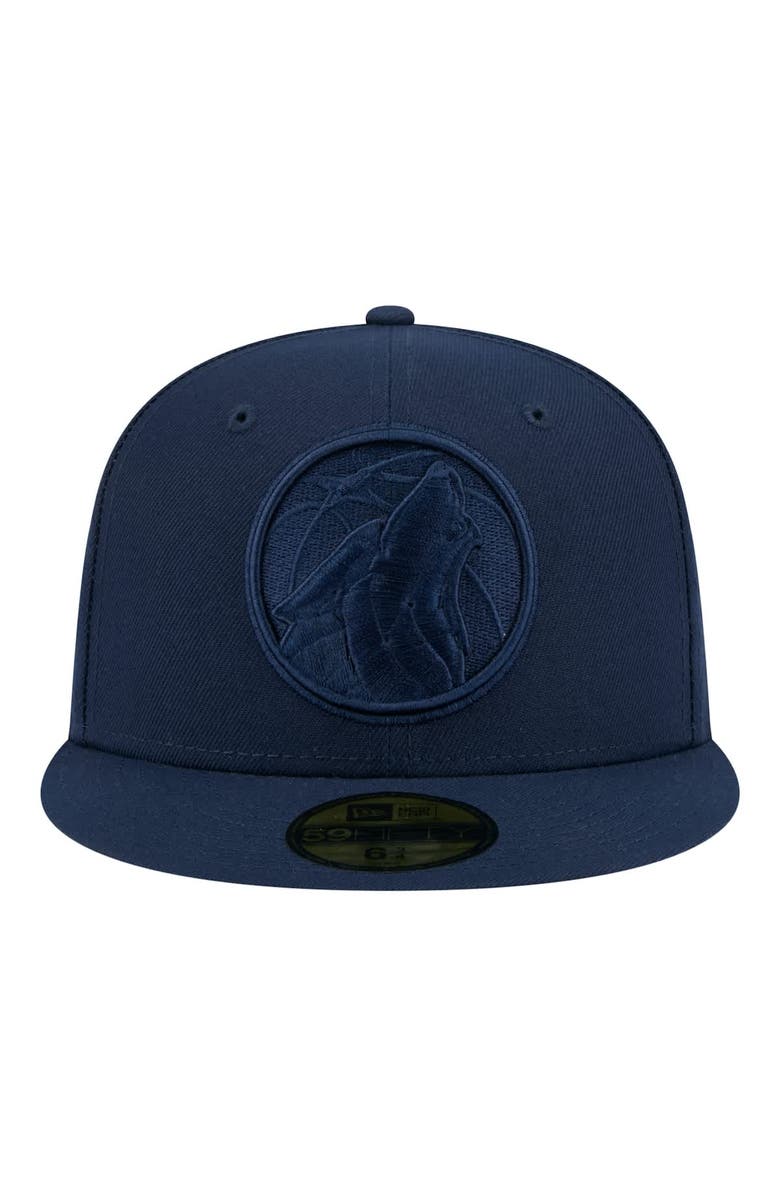 New Era Men's New Era Navy Minnesota Timberwolves Tonal Color Pack 59FIFTY Fitted Hat, Alternate, color, Navy