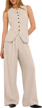 MINT VELVET Tailored Waistcoat Sleeveless Button Down Top