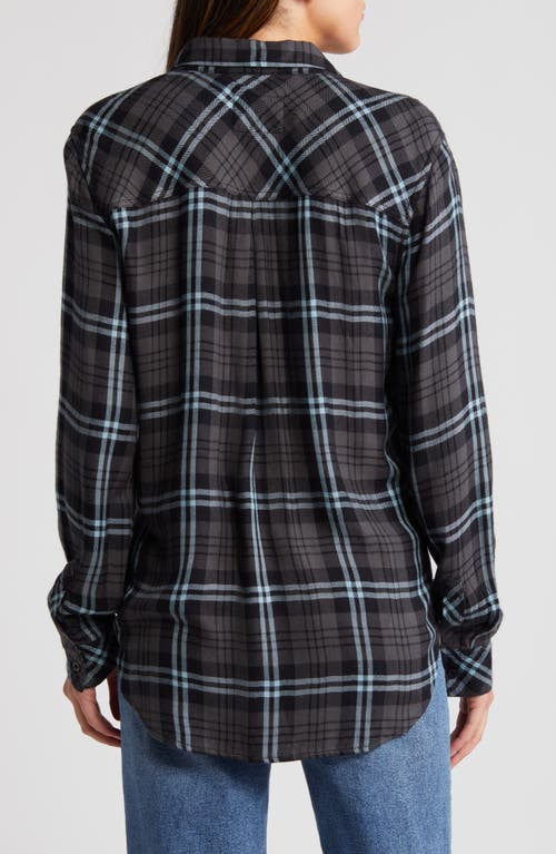 Rails Hunter Plaid Herringbone Button-up Shirt In Iron Sky