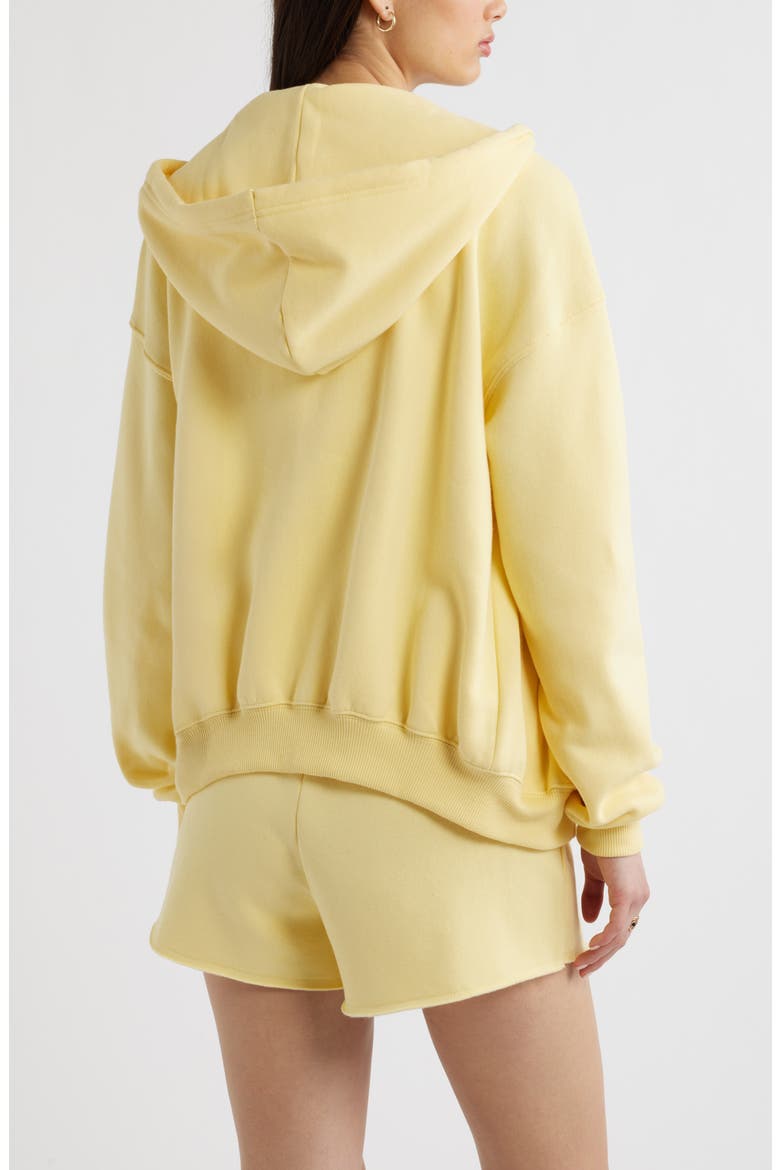 Bubble Zip Hoodie, Alternate, color, YELLOW BEGONIA