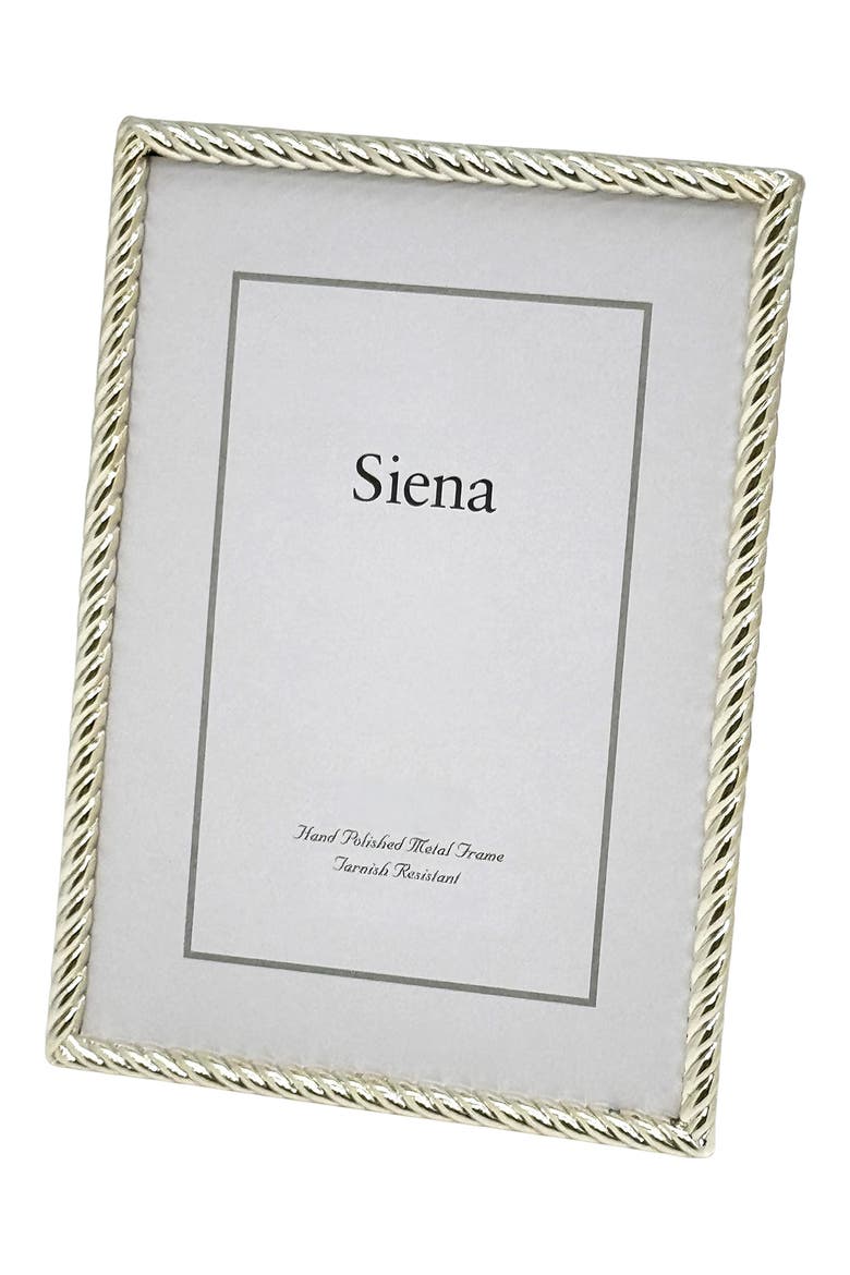 Silvertone Rope 4" x 6" Picture Frame, Main, color, SILVER