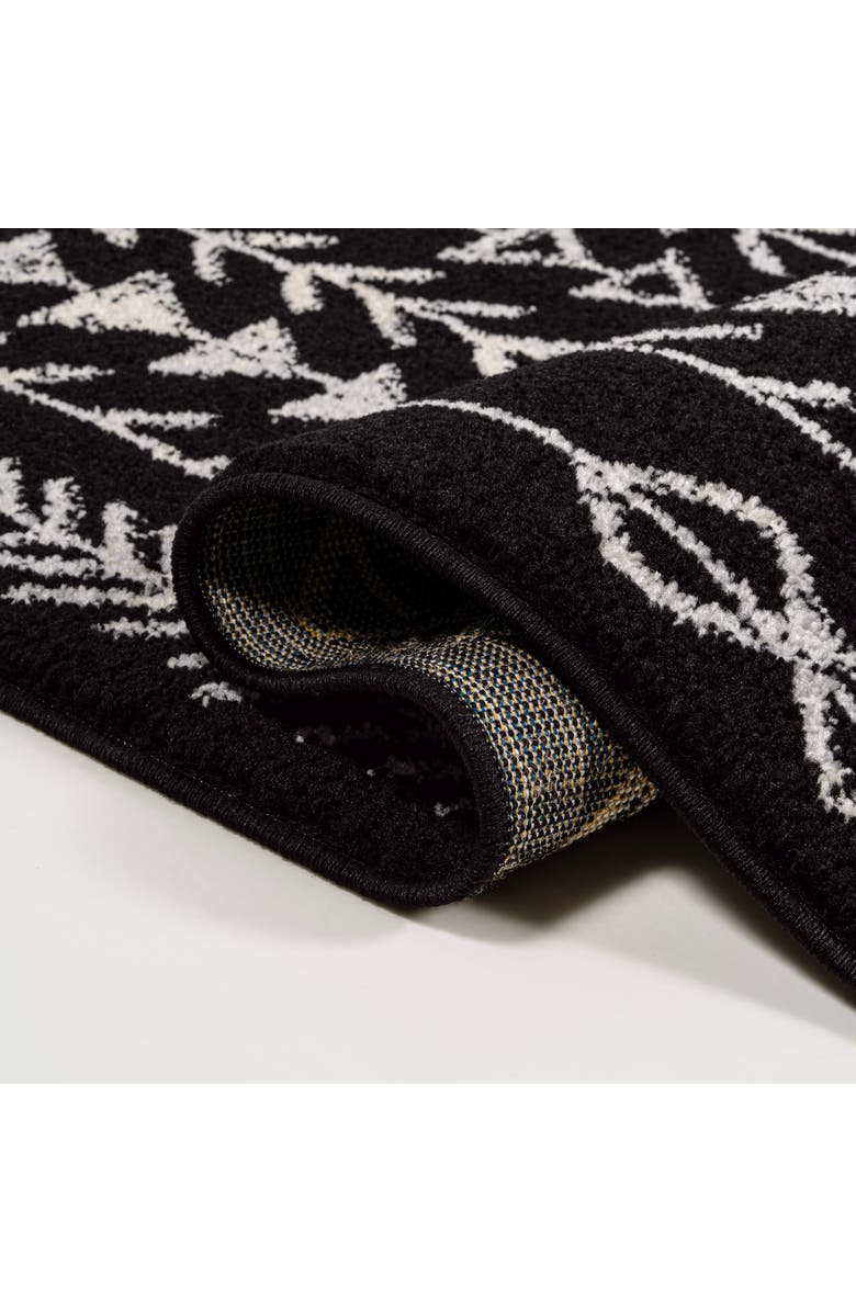 JONATHAN Y Ziri Moroccan Geometric Area Rug, Alternate, color, Black/Cream