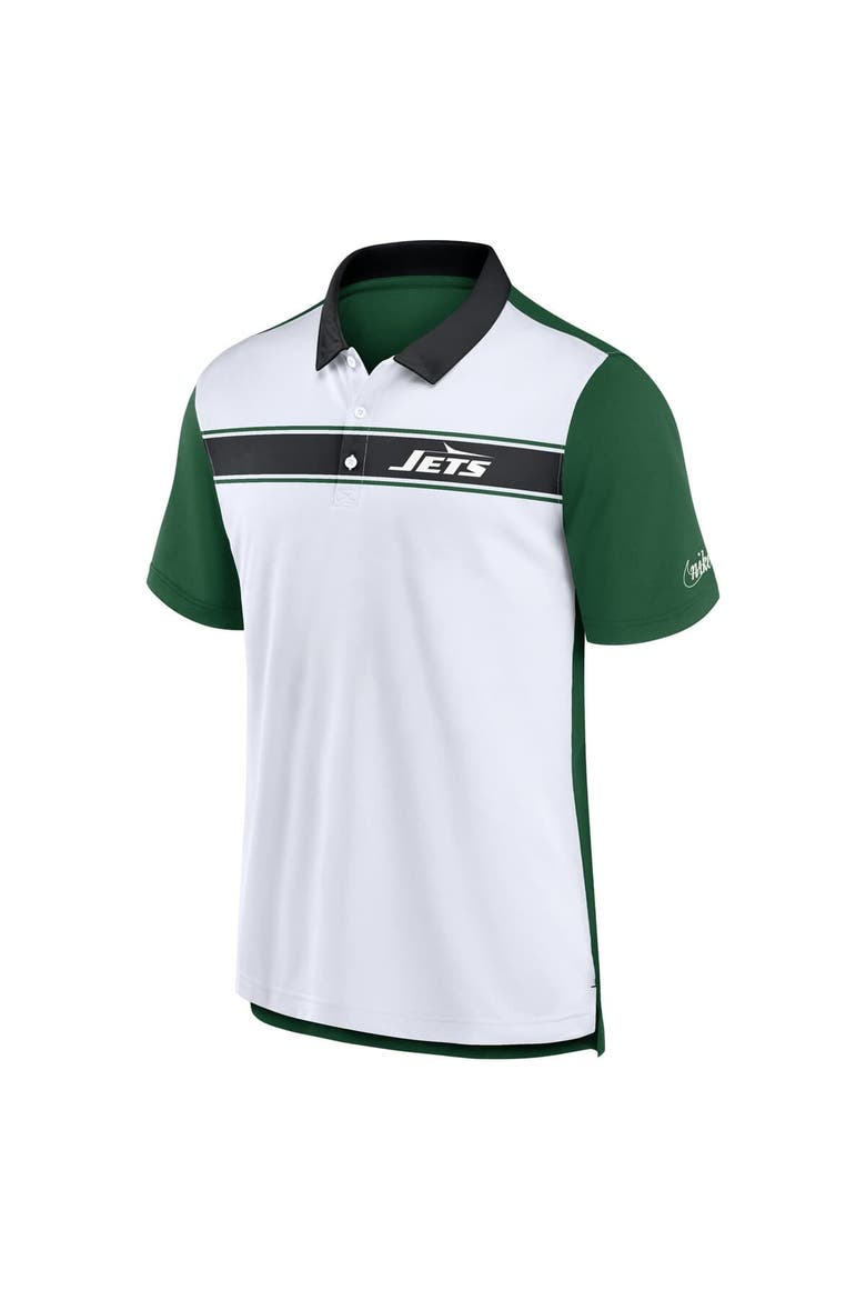 Men's Nike  White/Green New York Jets Rewind Pique Polo, Alternate, color, White