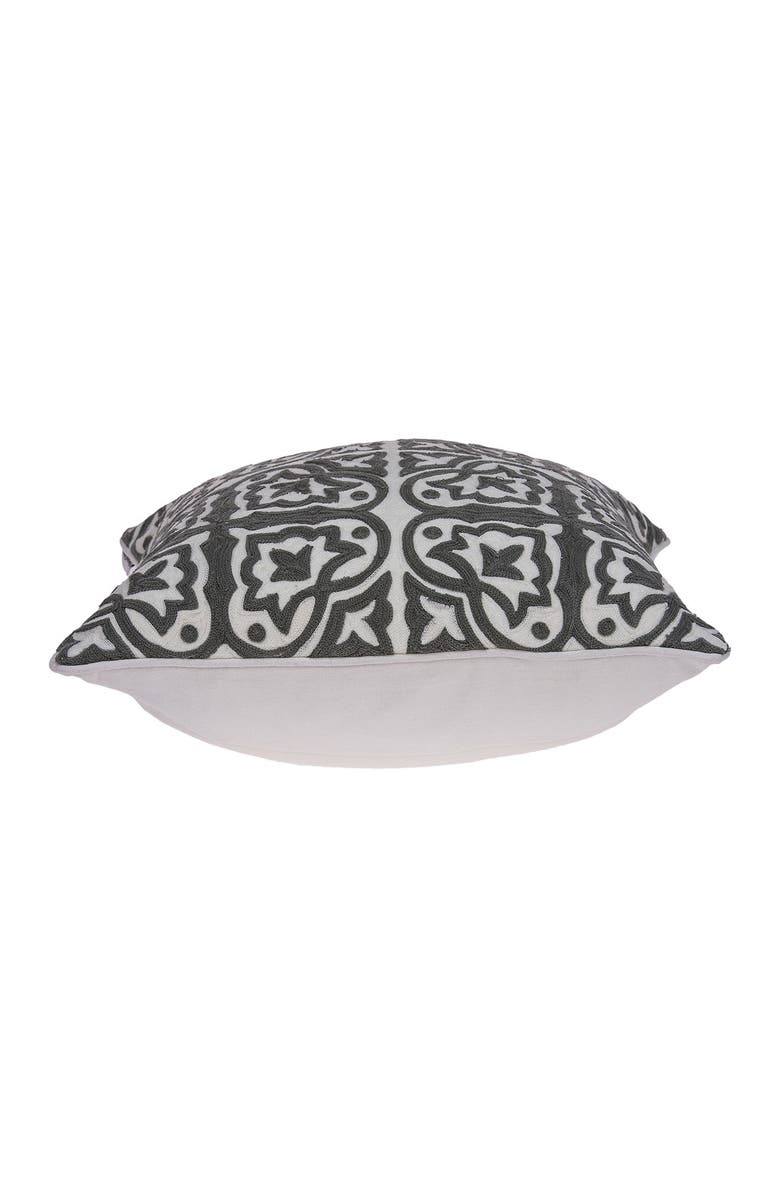 PARKLAND COLLECTION Heera Traditional Pillow - 20" x 20" - Grey, Alternate, color, Grey