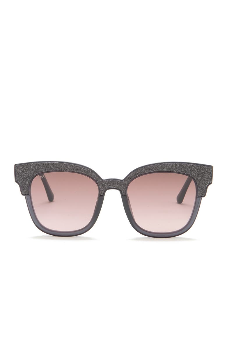 Jimmy Choo Mayela 50mm Glitter Square Sunglasses, Main, color, 