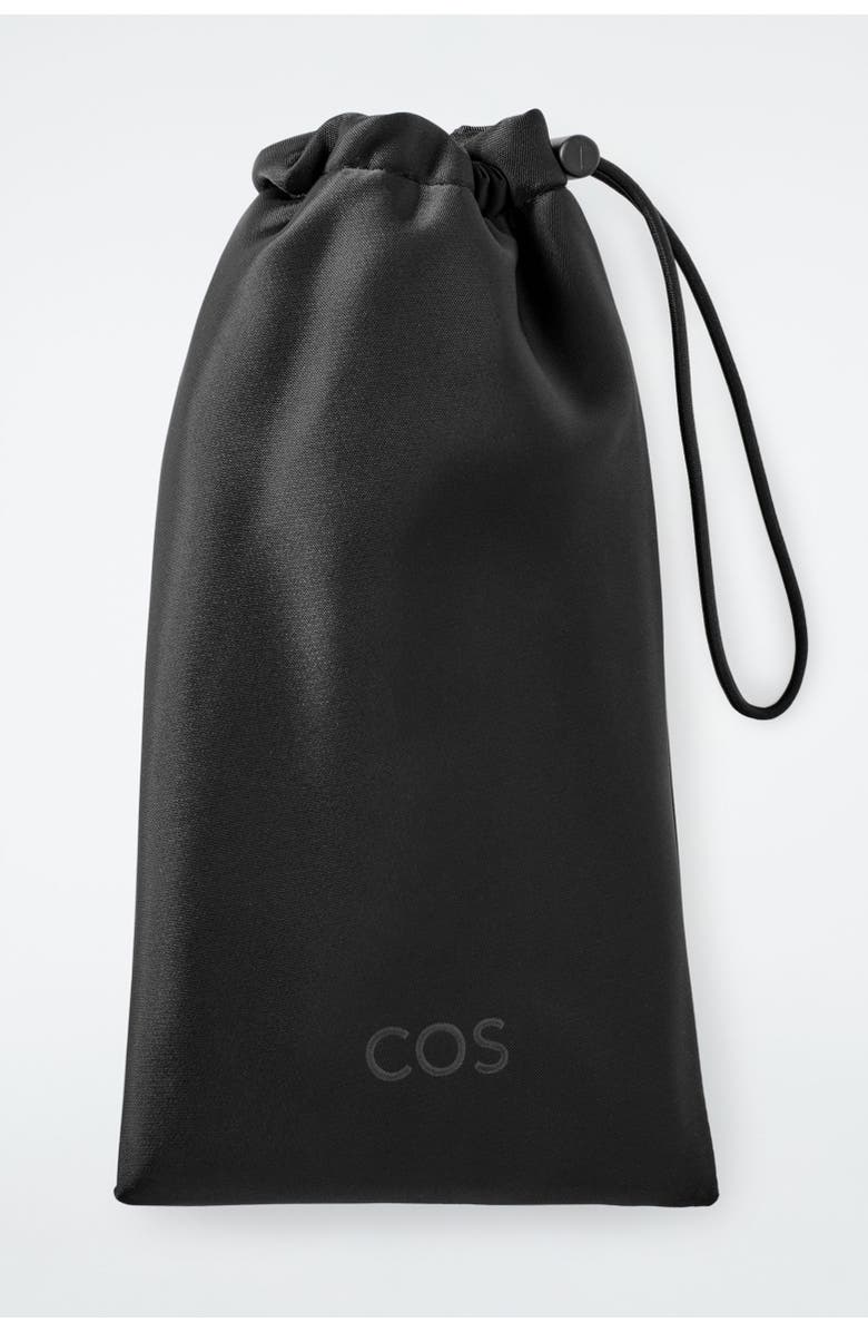 COS Slim Rectangular Sunglasses, Alternate, color, Black