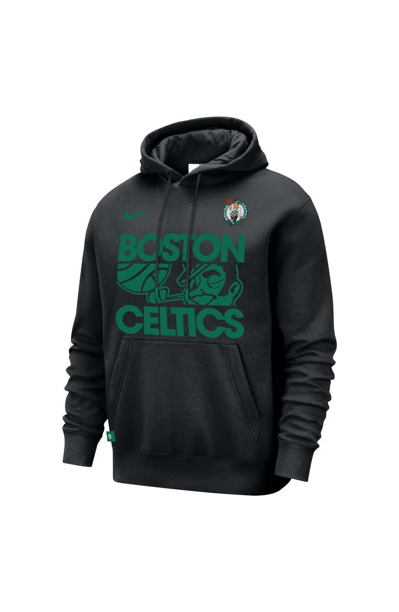 Nike Men's Nike Black Boston Celtics Courtside Club Pullover Hoodie, Alternate, color, Black