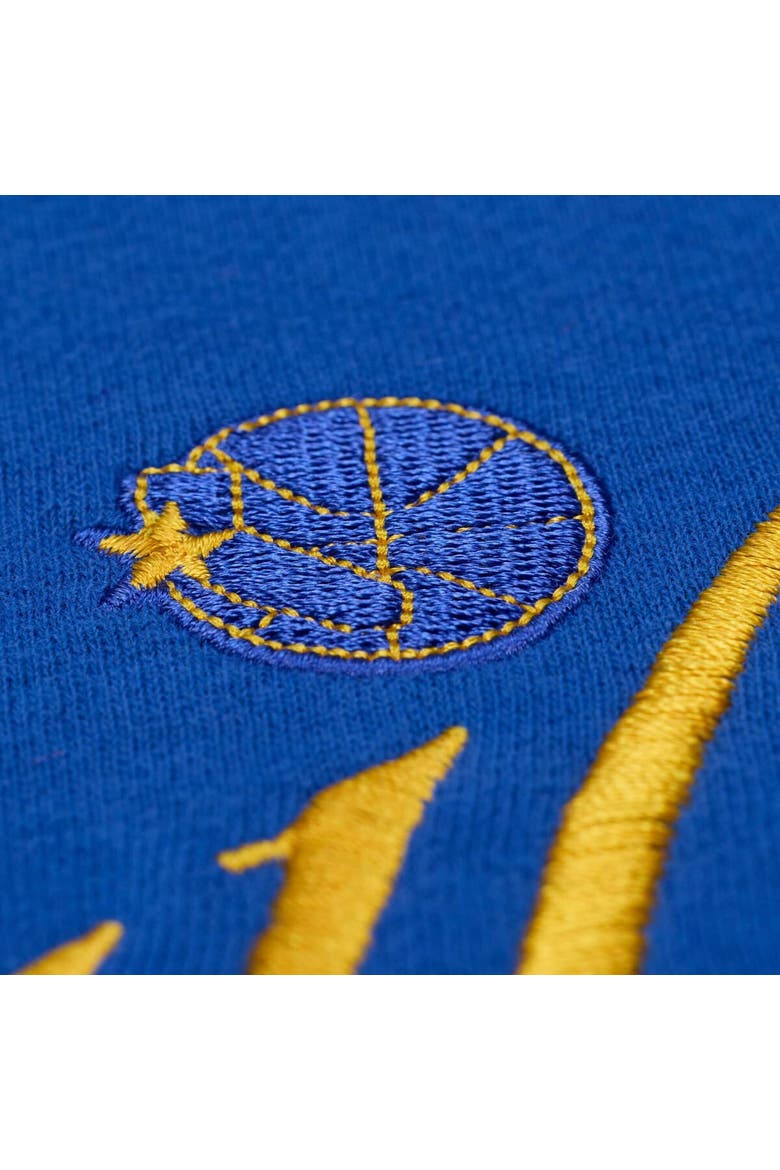 Women's Mitchell & Ness  Royal Golden State Warriors Hardwood Classics Script Lightweight Sweatshirt, Alternate, color, Royal