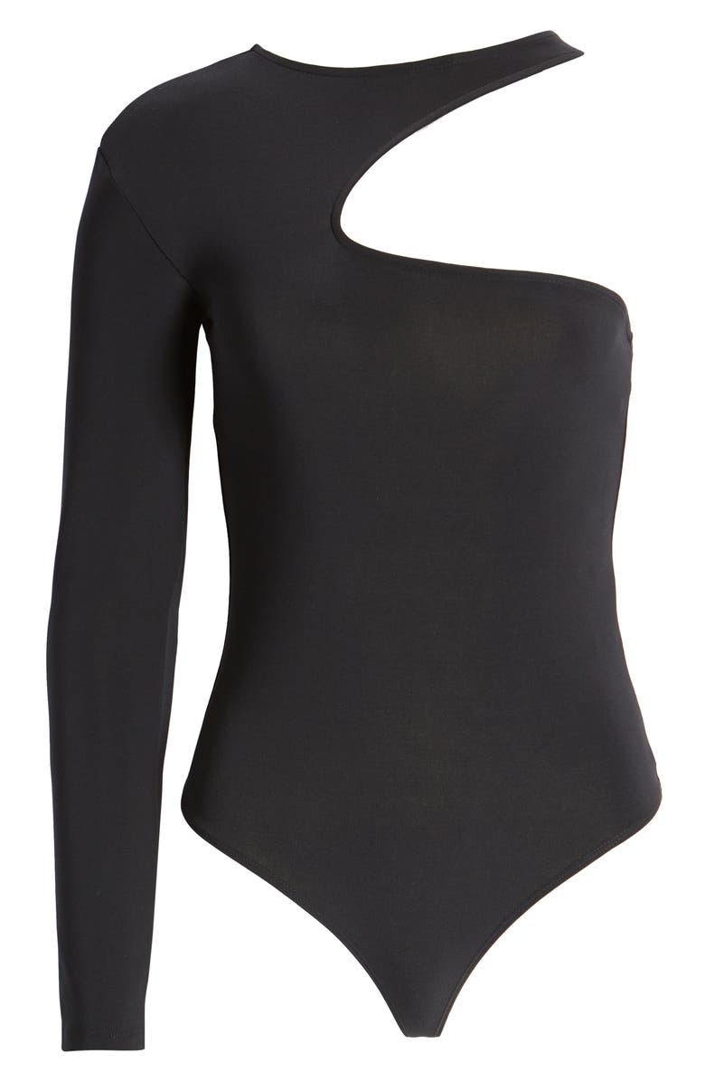 Open Edit One-Shoulder Bodysuit, Alternate, color, 
