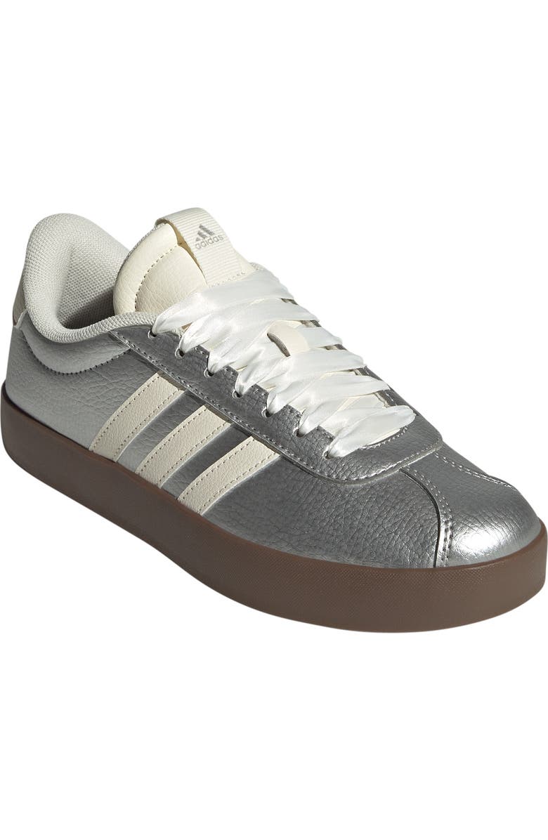 adidas VL Court 3.0 Sneaker, Main, color, Silver Met/ Off White/ Gum