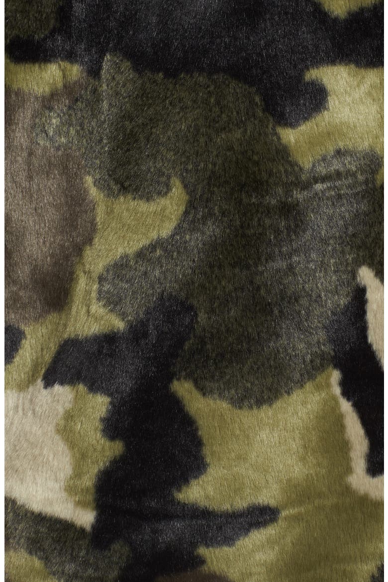 Camo Print Faux Fur Coat, Alternate, color, CAMO