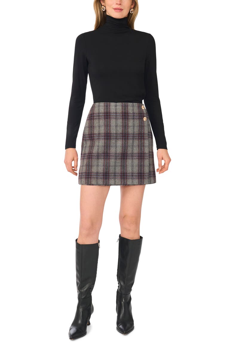 Plaid Miniskirt, Alternate, color, SEDONA SAGE