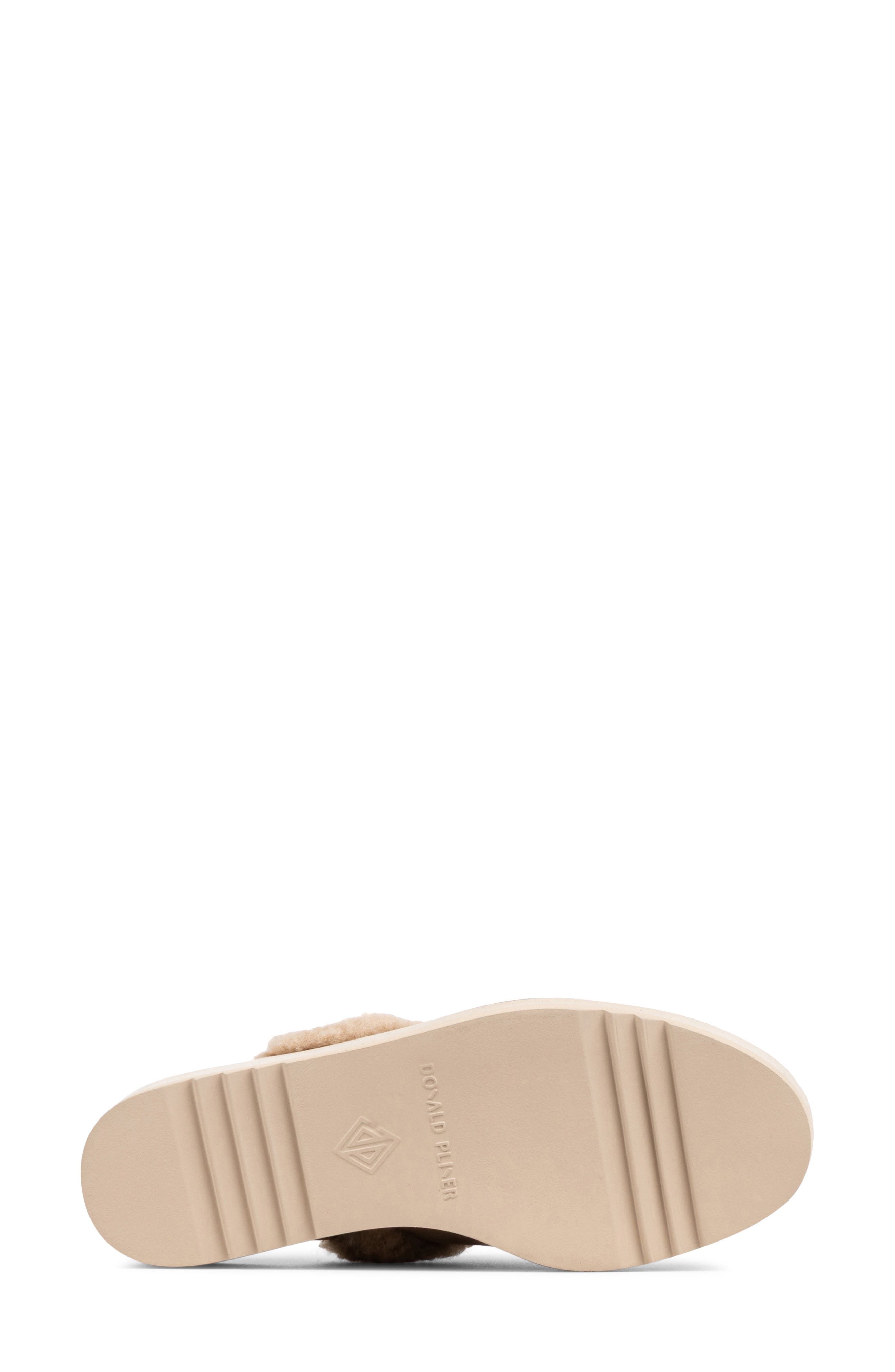 Elate Faux Shearling Trim Wedge Mule, Alternate, color, TOBACCO
