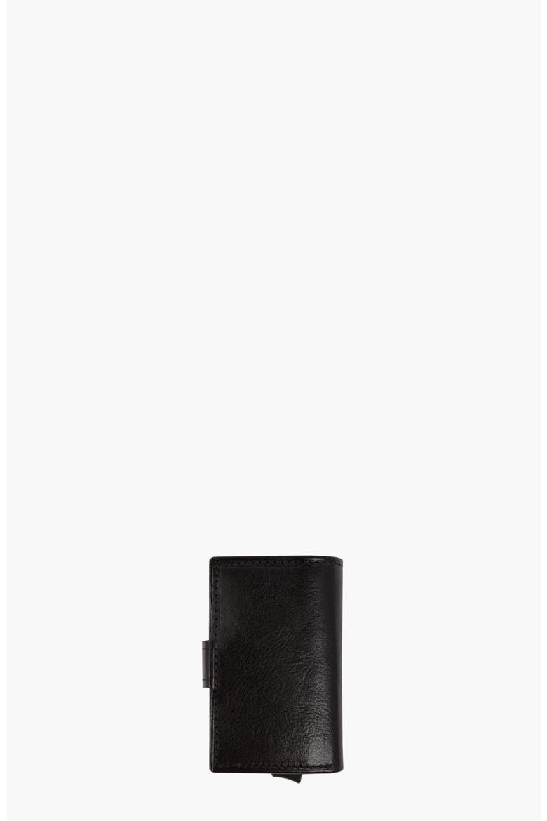 Gentleman Bifold Pop Up Slim Leather Wallet 22, Alternate, color, Black