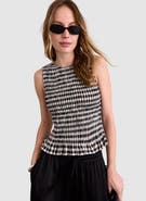 Baukjen Maggie Linen Gingham sleeveless Top