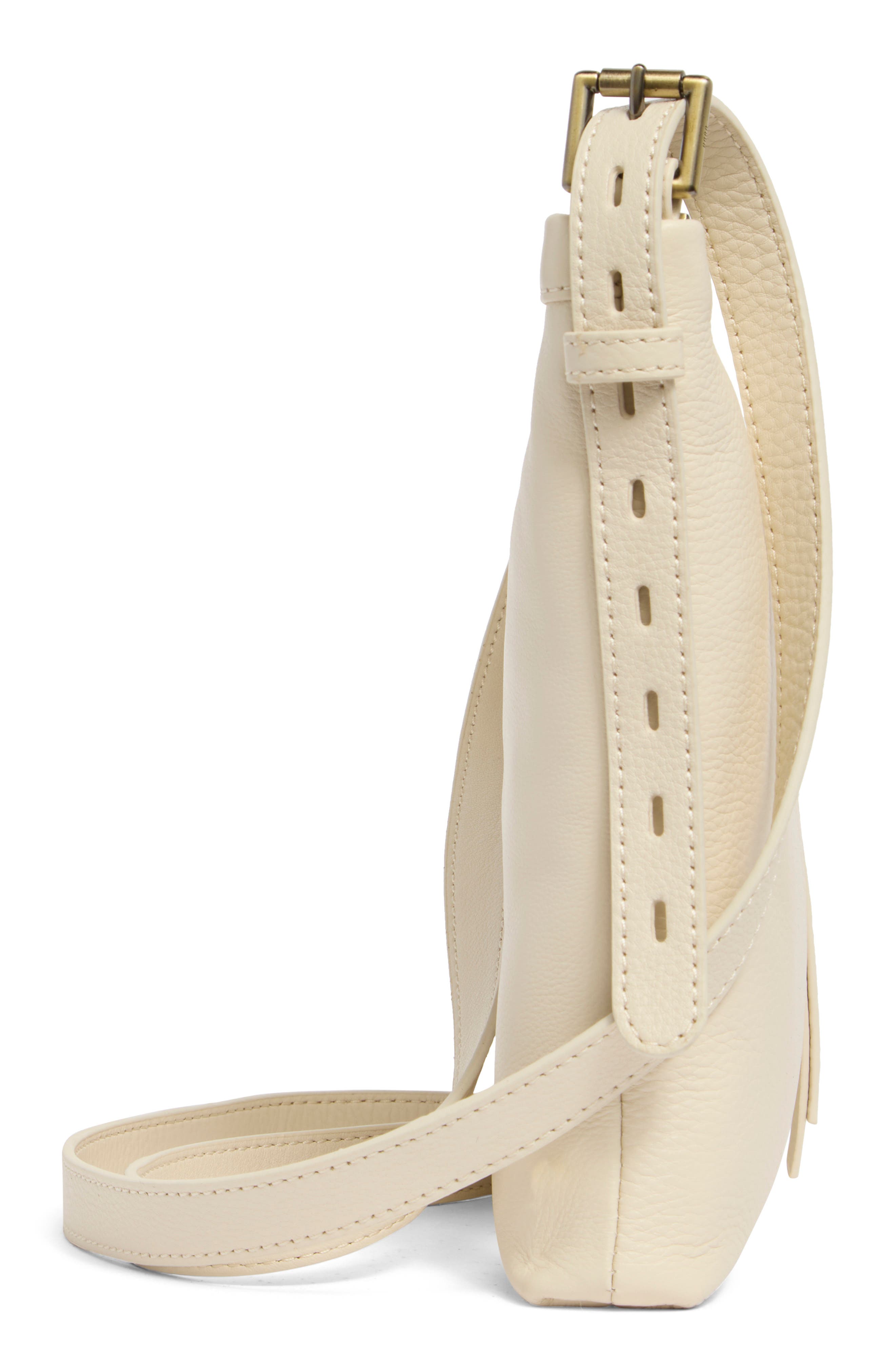 HOBO Drifter Leather Crossbody Bag, Alternate, color, Ivory