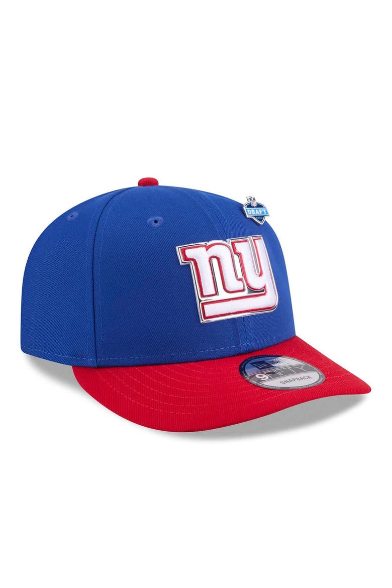Men's New Era  Royal/Red New York Giants 2026 NFL Draft On Stage Pre-Curved 9FIFTY Snapback Hat, Alternate, color, Royal