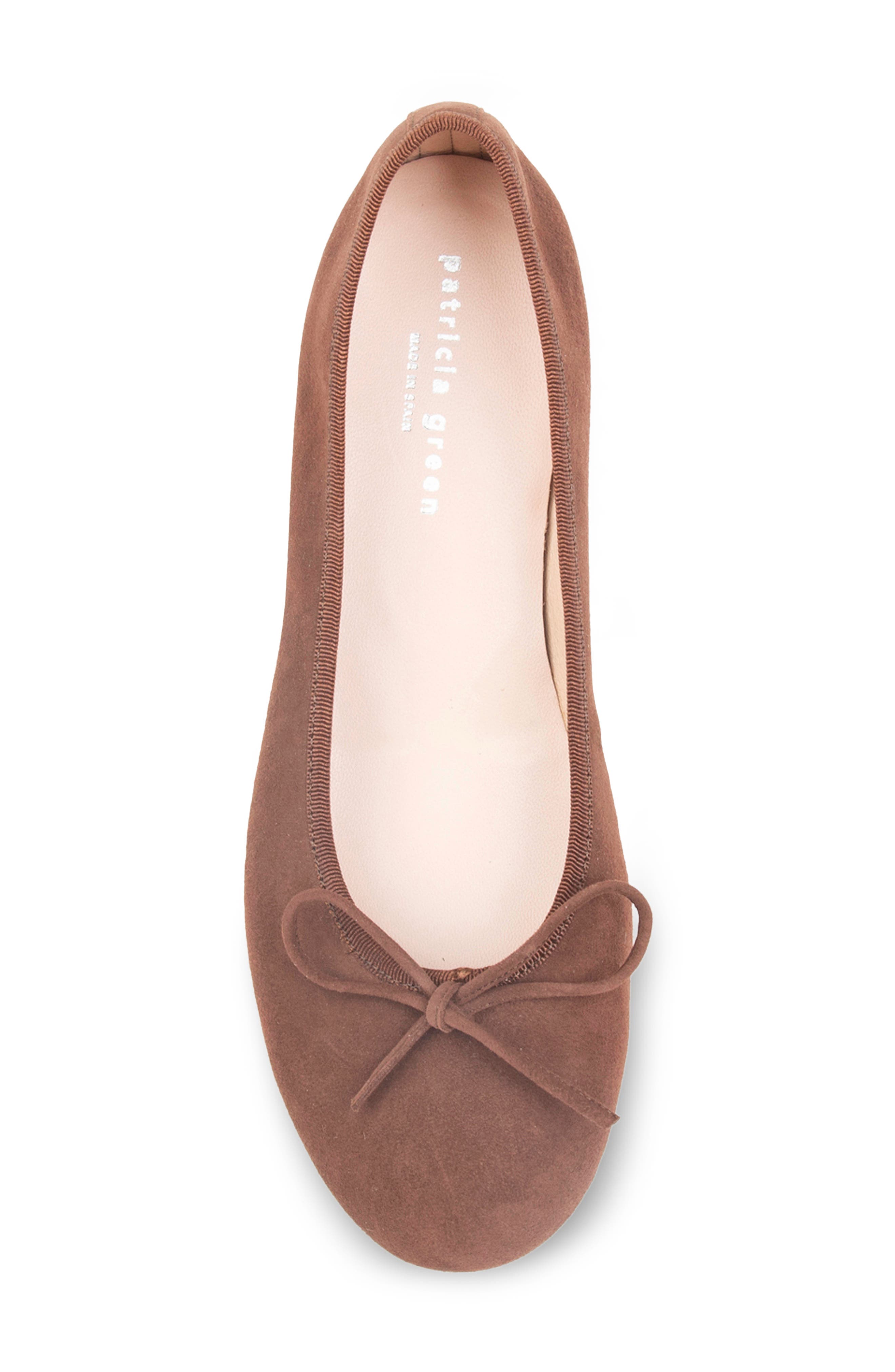 Skim Ballerina Flat, Alternate, color, CHOCOLATE SUEDE