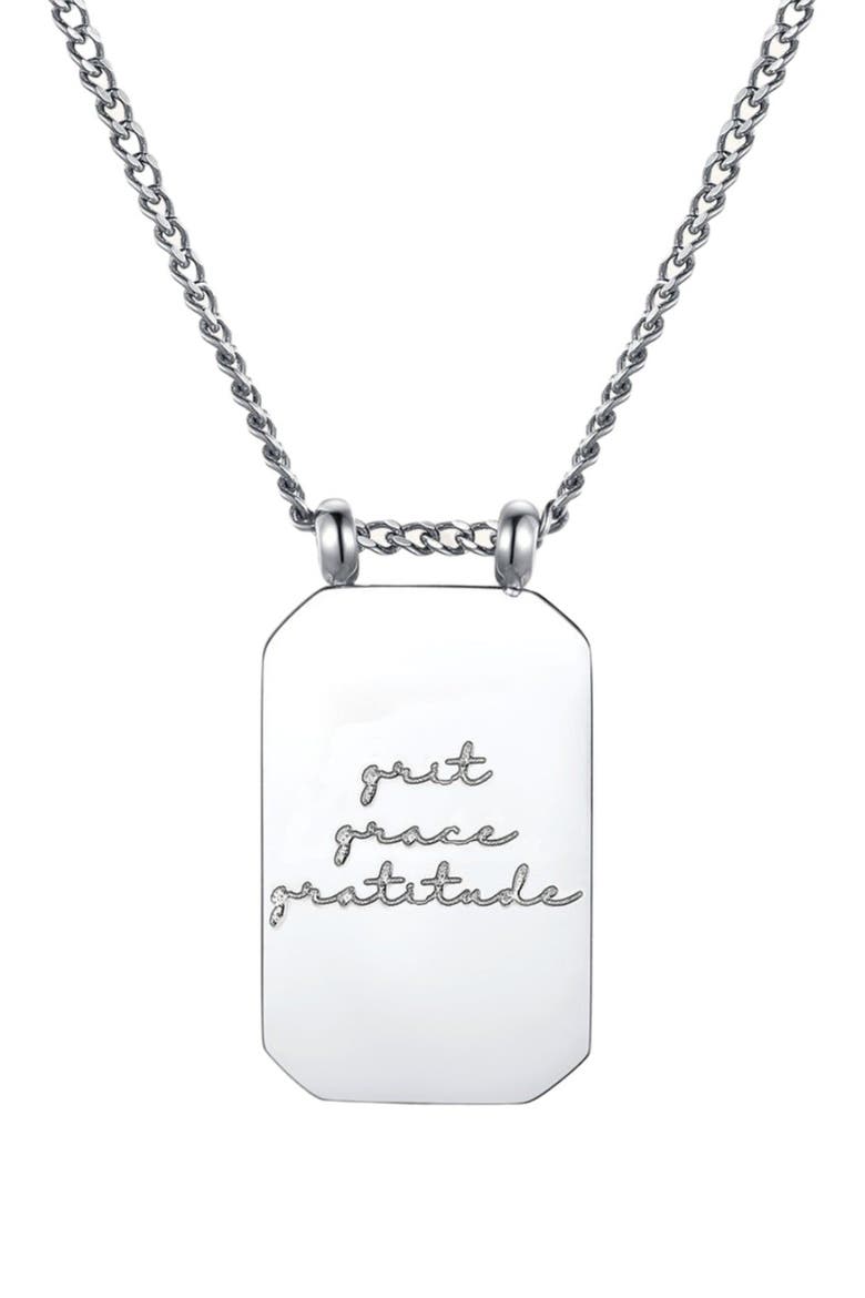 Grit Grace Gratitude - Necklace, Main, color, Silver