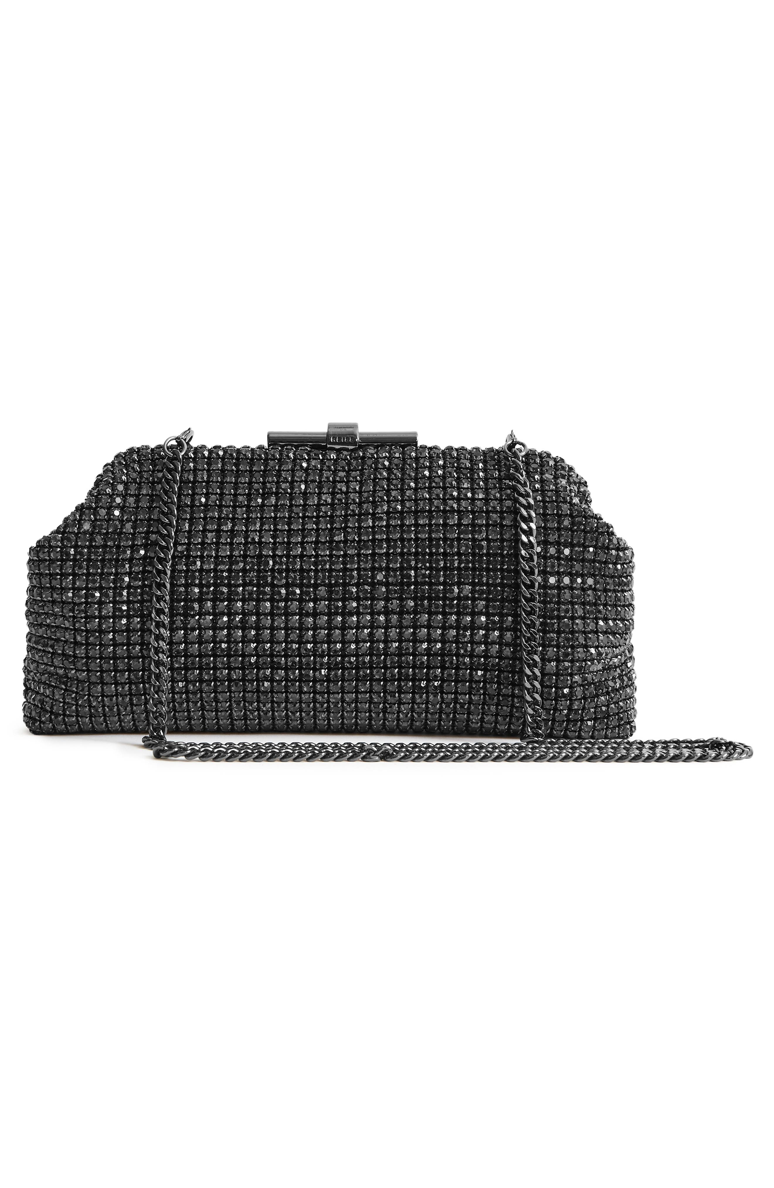 Reiss Adaline Crystal Embellished Frame Clutch, Alternate, color, 
