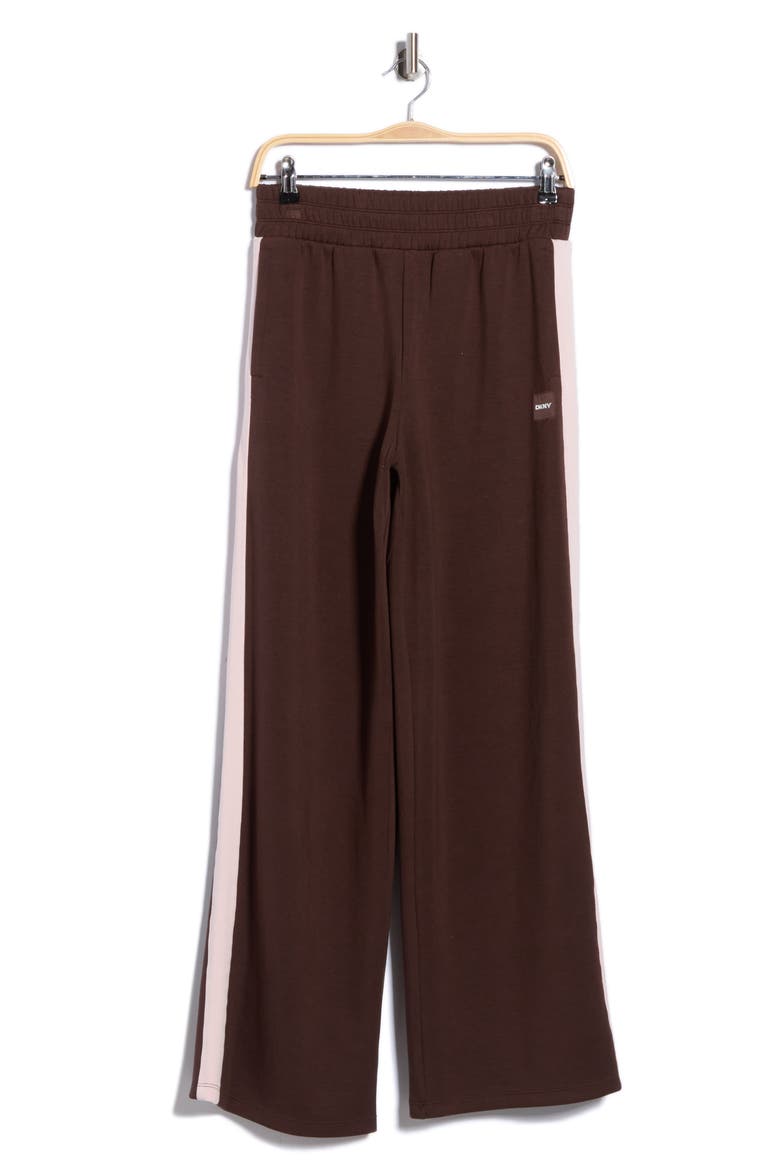 High Waist Wide Leg Side Stripe Pants, Main, color, ESPRESSO/ B