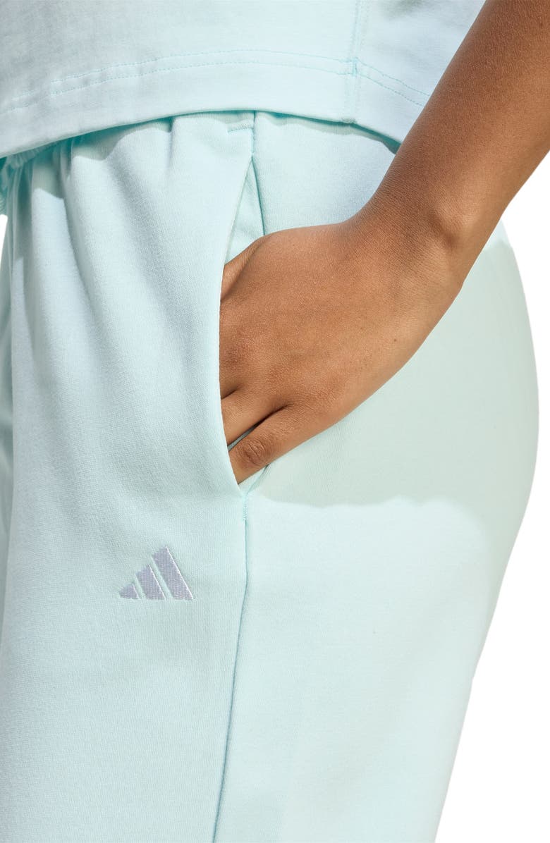 adidas Fleece Sweatpants, Alternate, color, Halo Mint/ White