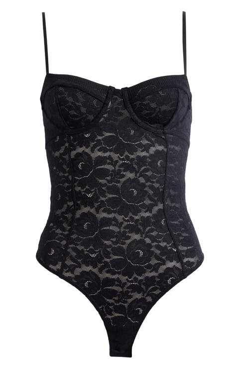 Intimately FP Smooth Talking Underwire Lace Bodysuit