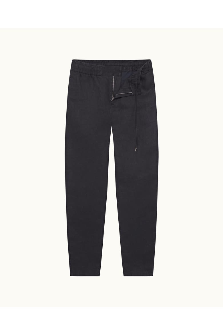 Cornell Linen Tailored Fit Washed Linen Trousers, Alternate, color, NIGHT IRIS II