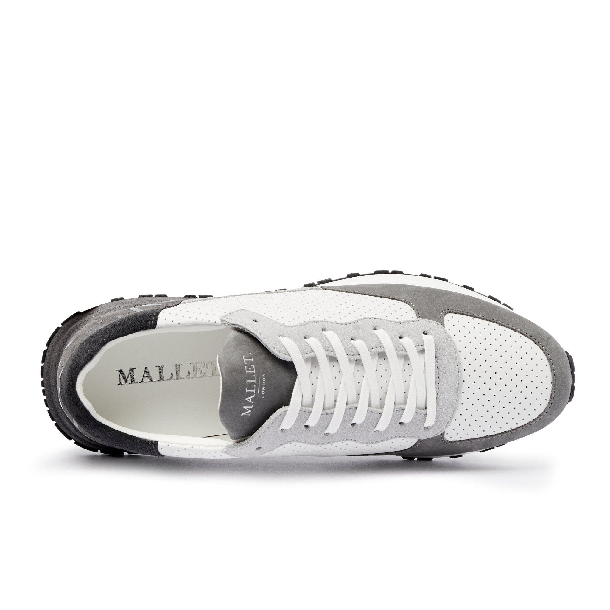 MALLET Popham Perforated Sneakers, Alternate, color, White / Grey