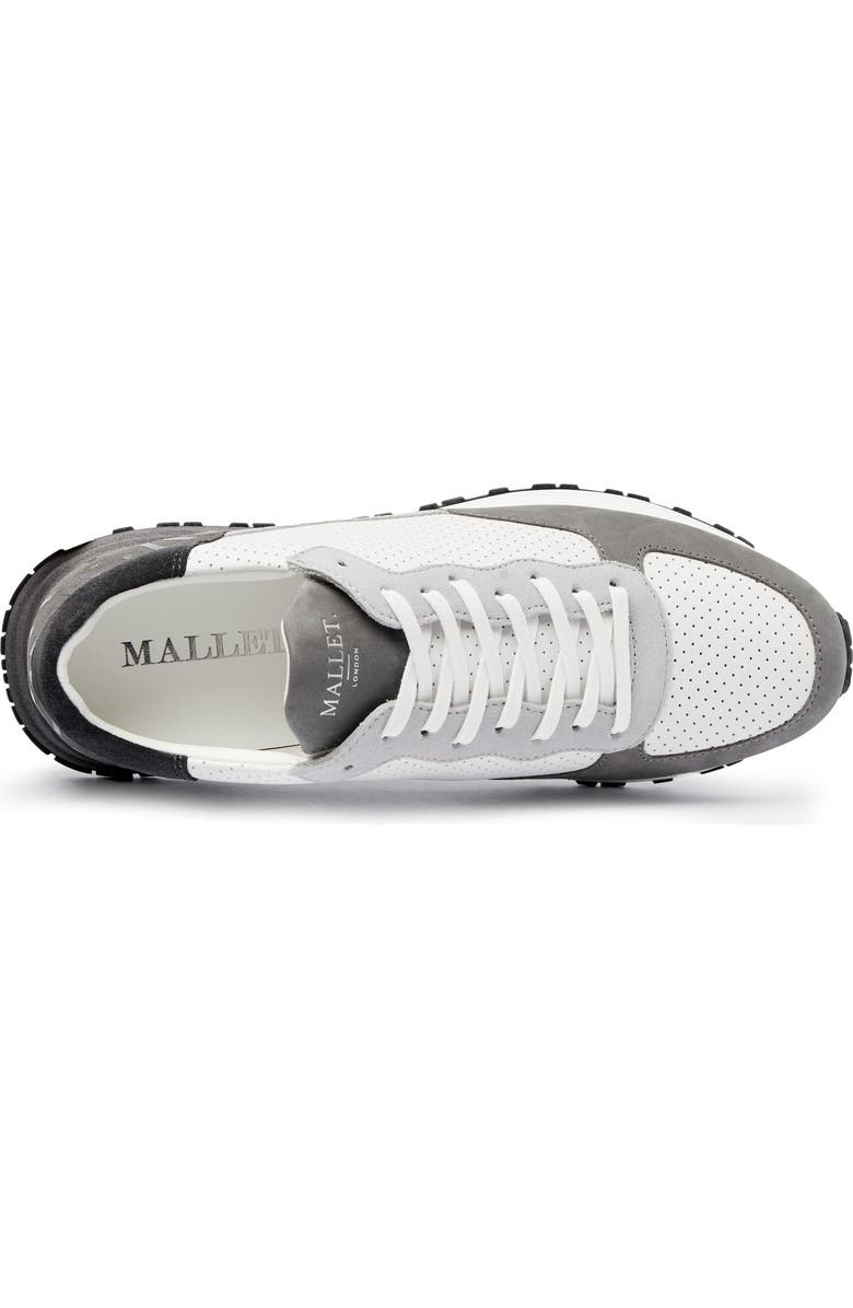 MALLET Popham Perforated Sneakers, Alternate, color, White / Grey