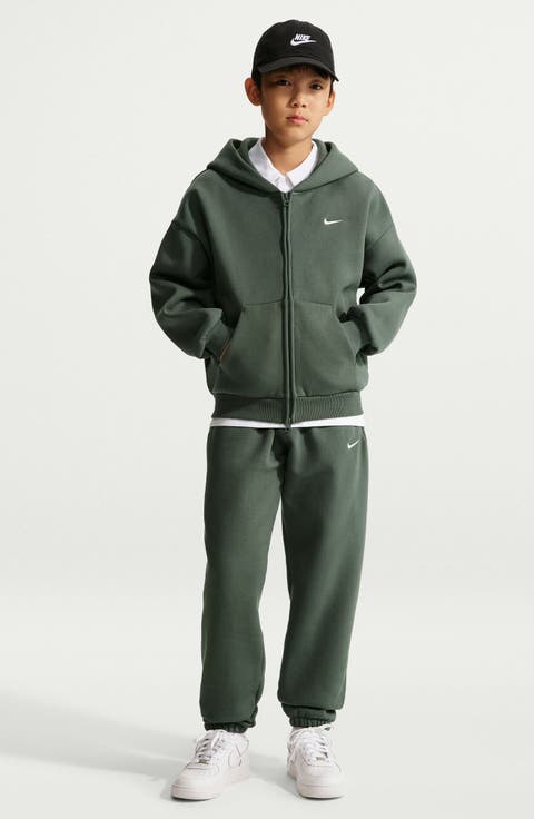 Kids' Solo Swoosh Fleece Cuffed Pants