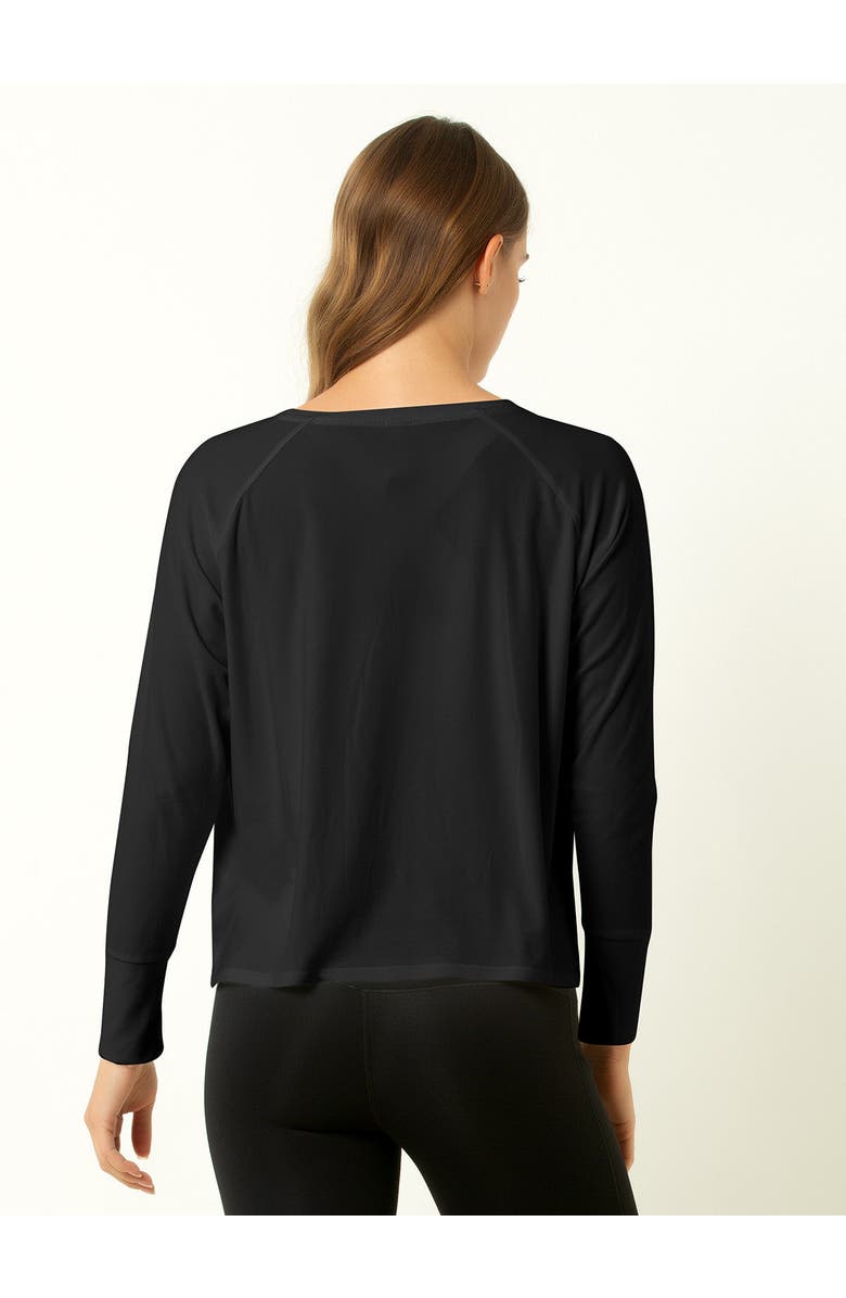 Single Stitch Featherweight Long Sleeve Top, Alternate, color, Black
