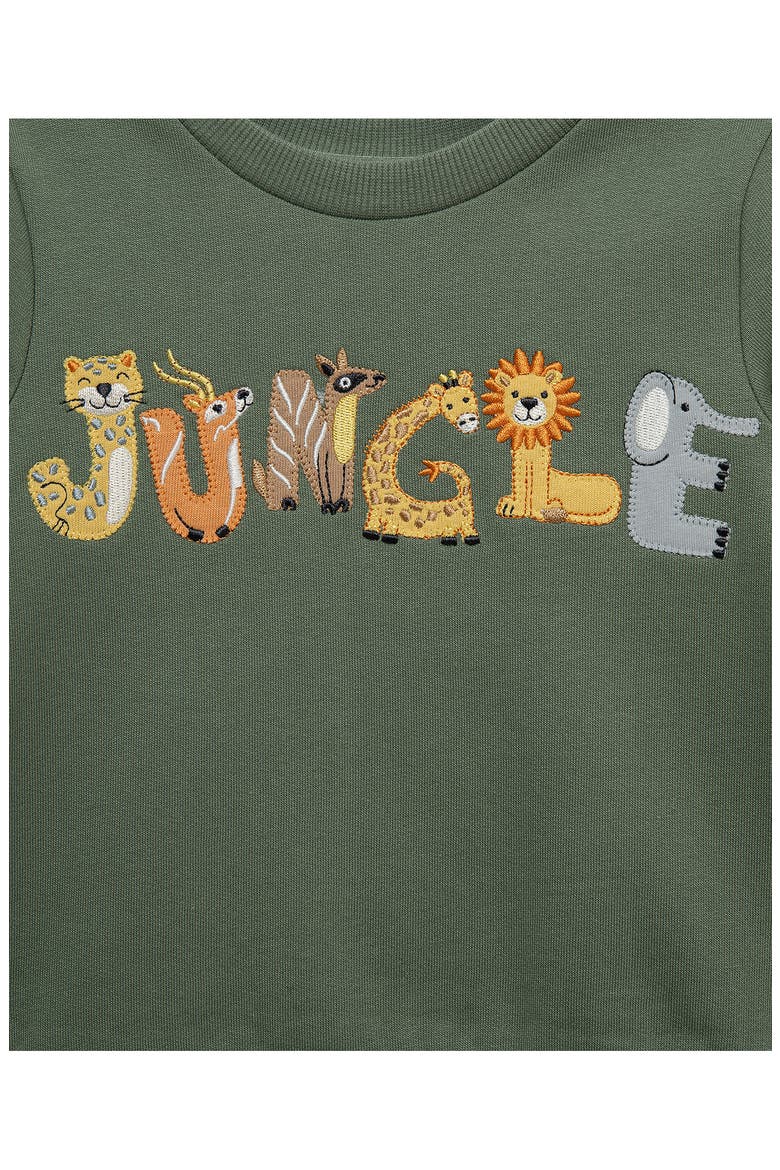 Kids' Jungle 2-Piece Sweatshirt Set, Alternate, color, GREEN