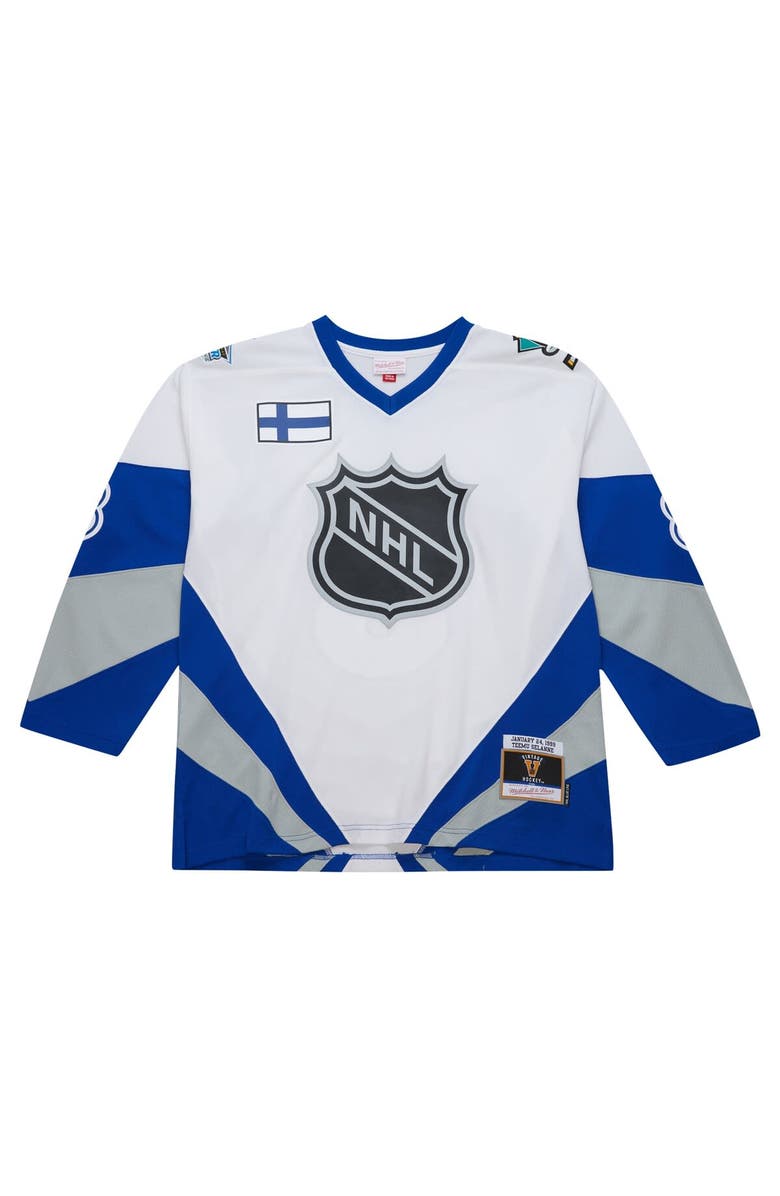 Mitchell & Ness Men's Mitchell & Ness Teemu Selanne White  1999 NHL All-Star Game Blue Line Player Jersey, Alternate, color, 