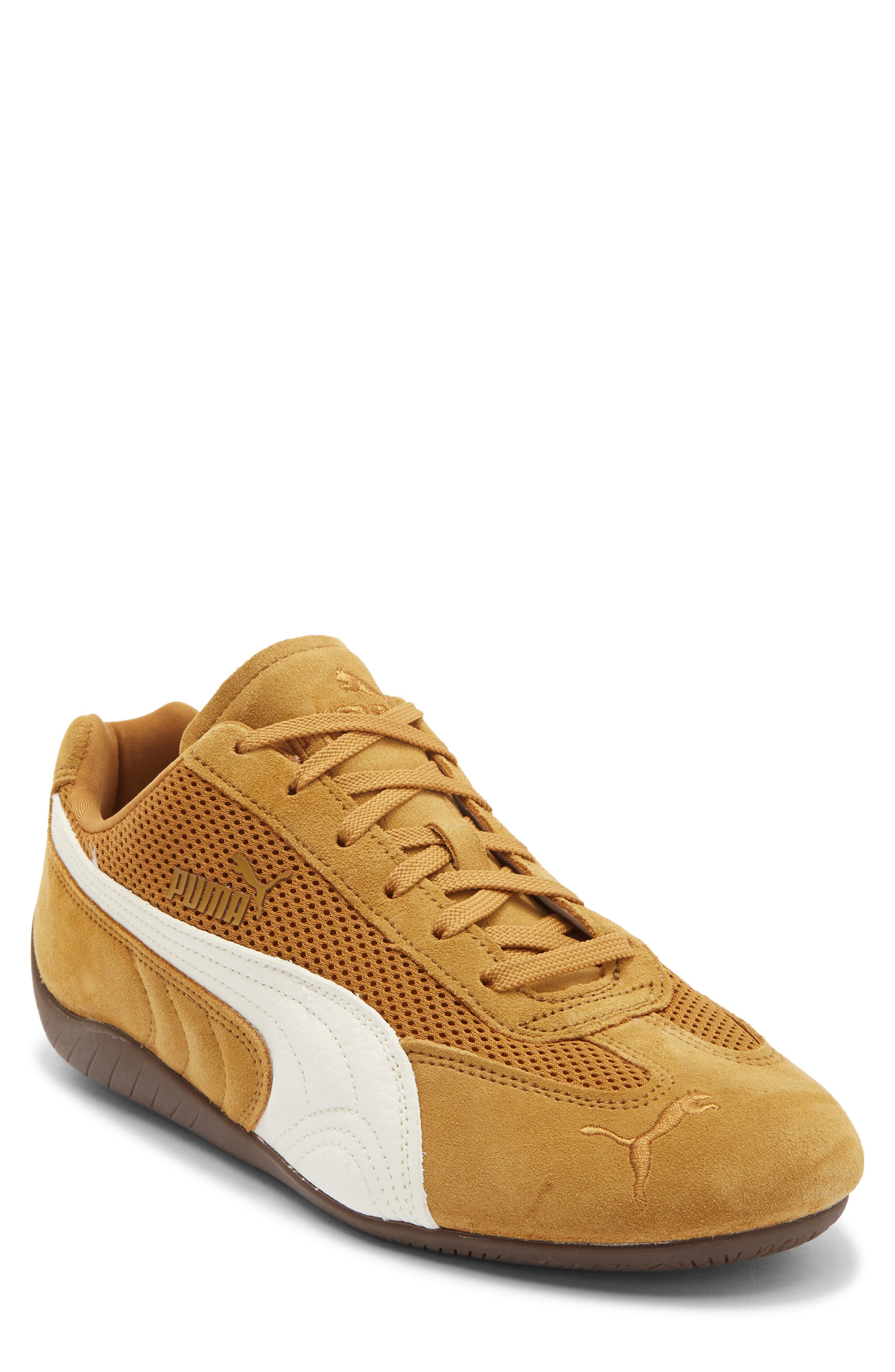 PUMA Speedcat Mesh Sneaker, Main, color, Authentic Gold/ Gum