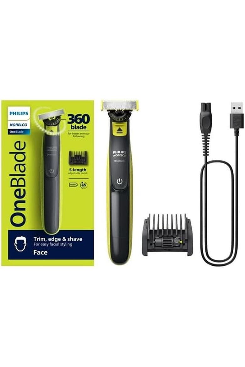 OneBlade 360 Face , Hybrid Electric Trimmer & Shaver, Main, color, Black